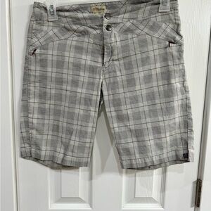 Royal Robbins plaid Bermuda shorts